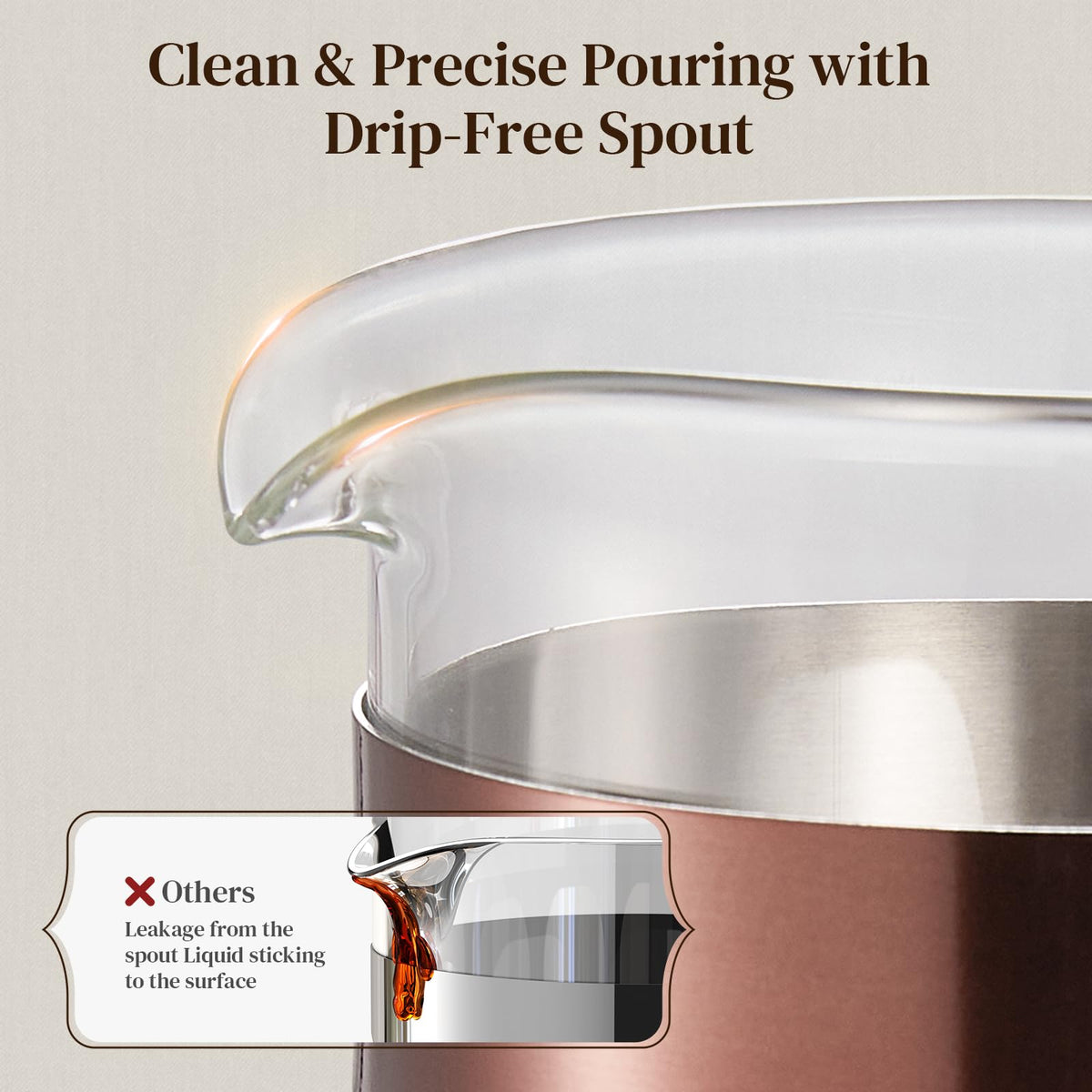 Veken copper-tone design adds elegant touch to kitchen gear.