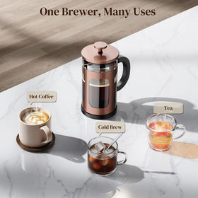 Veken carafe markings with scoop simplify precise brewing and measurement.