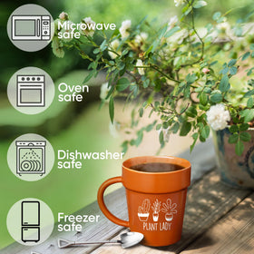 VELENTI Plant Pot Mug in desk-use setup doubles as a pencil holder and decor piece.