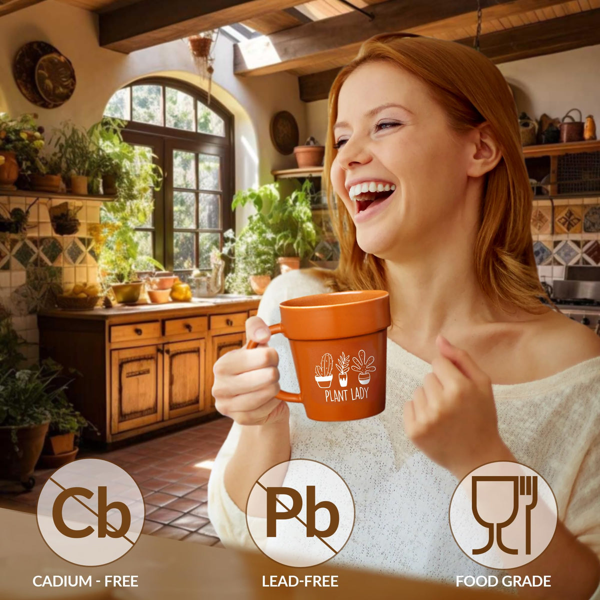 VELENTI Plant Pot Mug gift-pack image shows ready-to-gift packaging and charm.