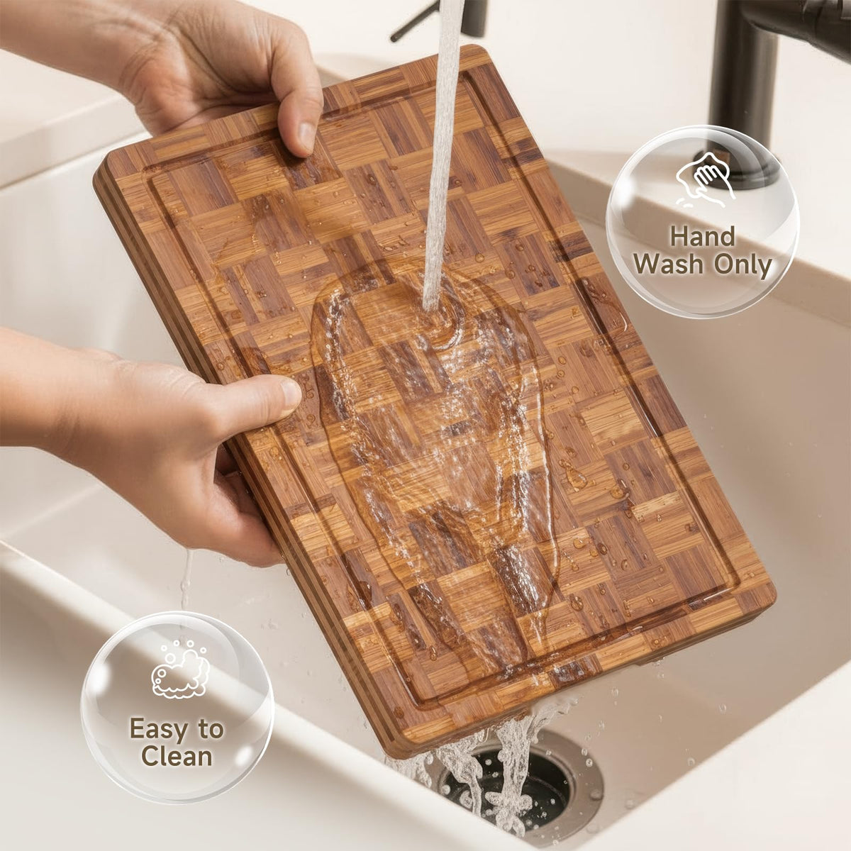 Vellzeyce cutting board to table setup for convenient serving and transfer.