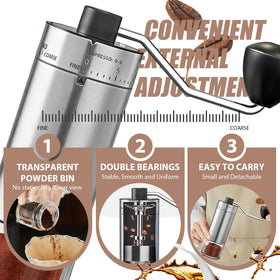 Velvora grind container is clear to monitor grind amount at a glance.