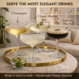 VEMACITY durable crystal glassware that's easy to care for