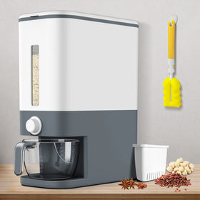 VenDotbi Rice Dispenser with built-in fresh box keeps moisture out for longer shelf life.
