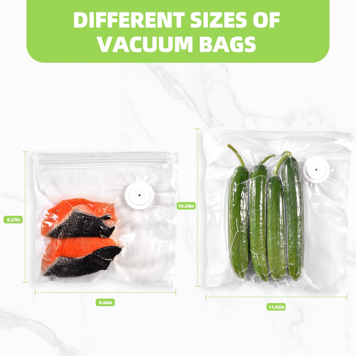 Venmate bags 8x8 freezer storage for long-term freshness.