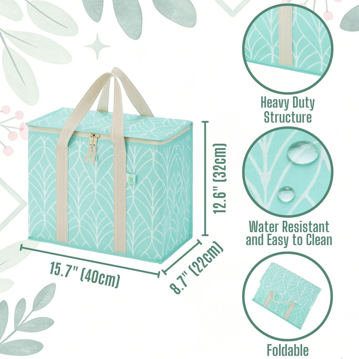 Large capacity VENO bags fit groceries, drinks, and more