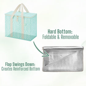 Zippered lid on VENO cooler bag to secure items