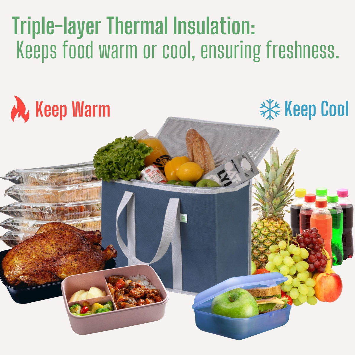 VENO zipper lid provides secure closure to prevent spills on the go.