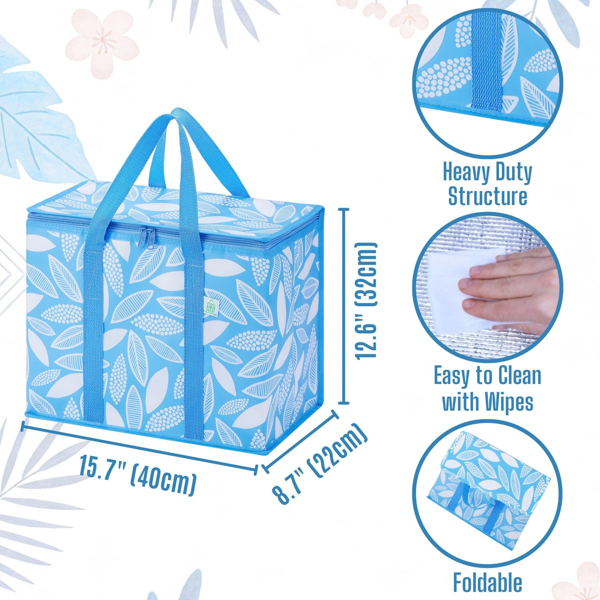 VENO cooler bag features a dual-zipper lid for secure transport.