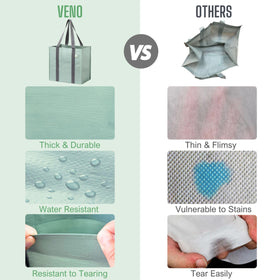 VENO foldable storage bags for easy transport and compact storage.