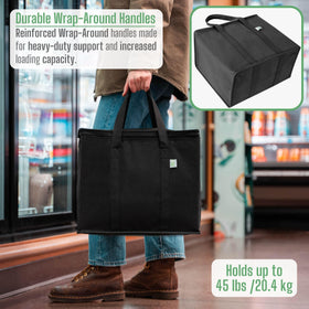 VENO bag stands upright for easy loading and unloading.