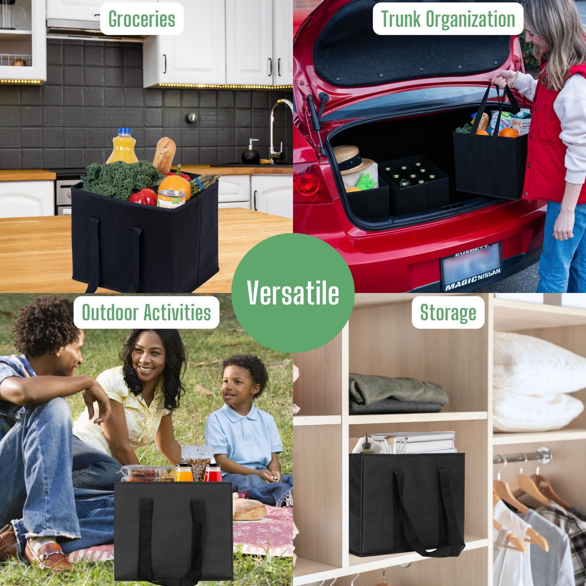 Veno bags are easy to wipe clean after shopping trips