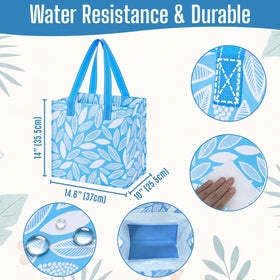 VENO water-resistant PP-woven bags protect items in rain or car trunks.