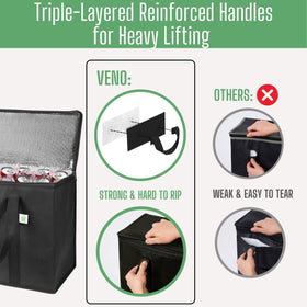 VENO collapsible design folds flat for compact storage.
