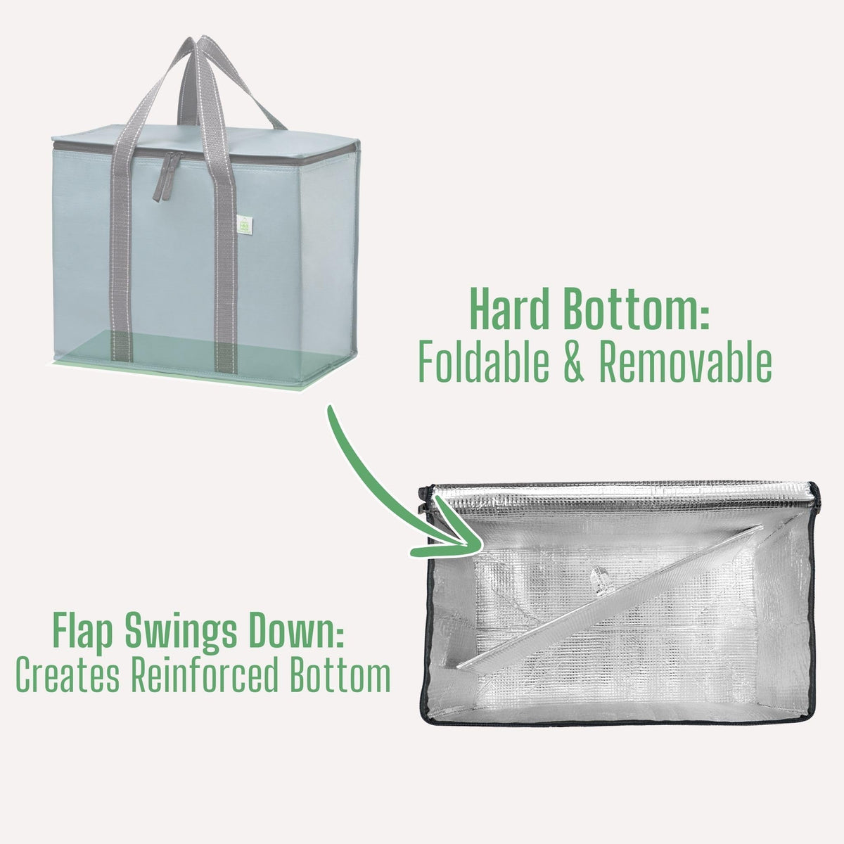 VENO collapsible storage shows bags folding flat for easy stash.