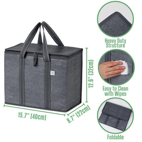 VENO large-capacity bag shown holding groceries and orders