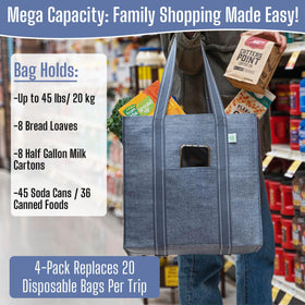 VENO bags fold flat for compact storage when not in use.