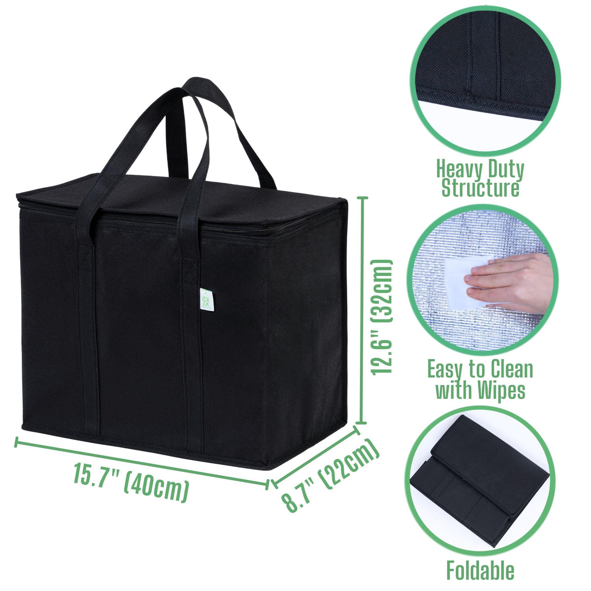 VENO insulated bag large-capacity for grocery runs and food deliveries.