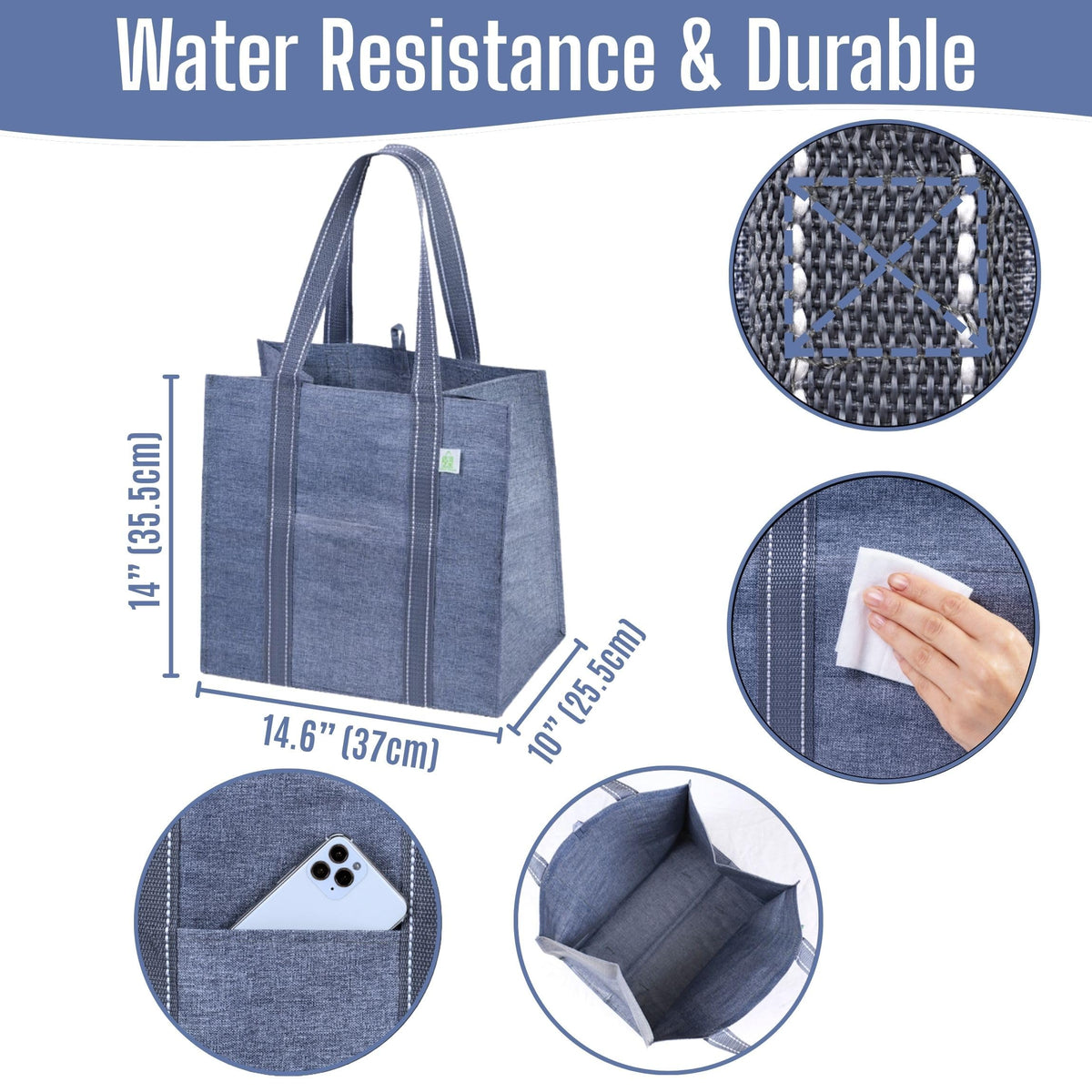 VENO keeps items dry with a sturdy, water-resistant fabric.