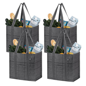 VENO Windowpane 4Pack bags front view showing large capacity for groceries.