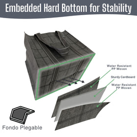 VENO Windowpane 4Pack bags hard bottom supports upright loading.
