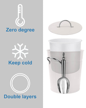 vensovo ice bucket with handles for simple transport to parties