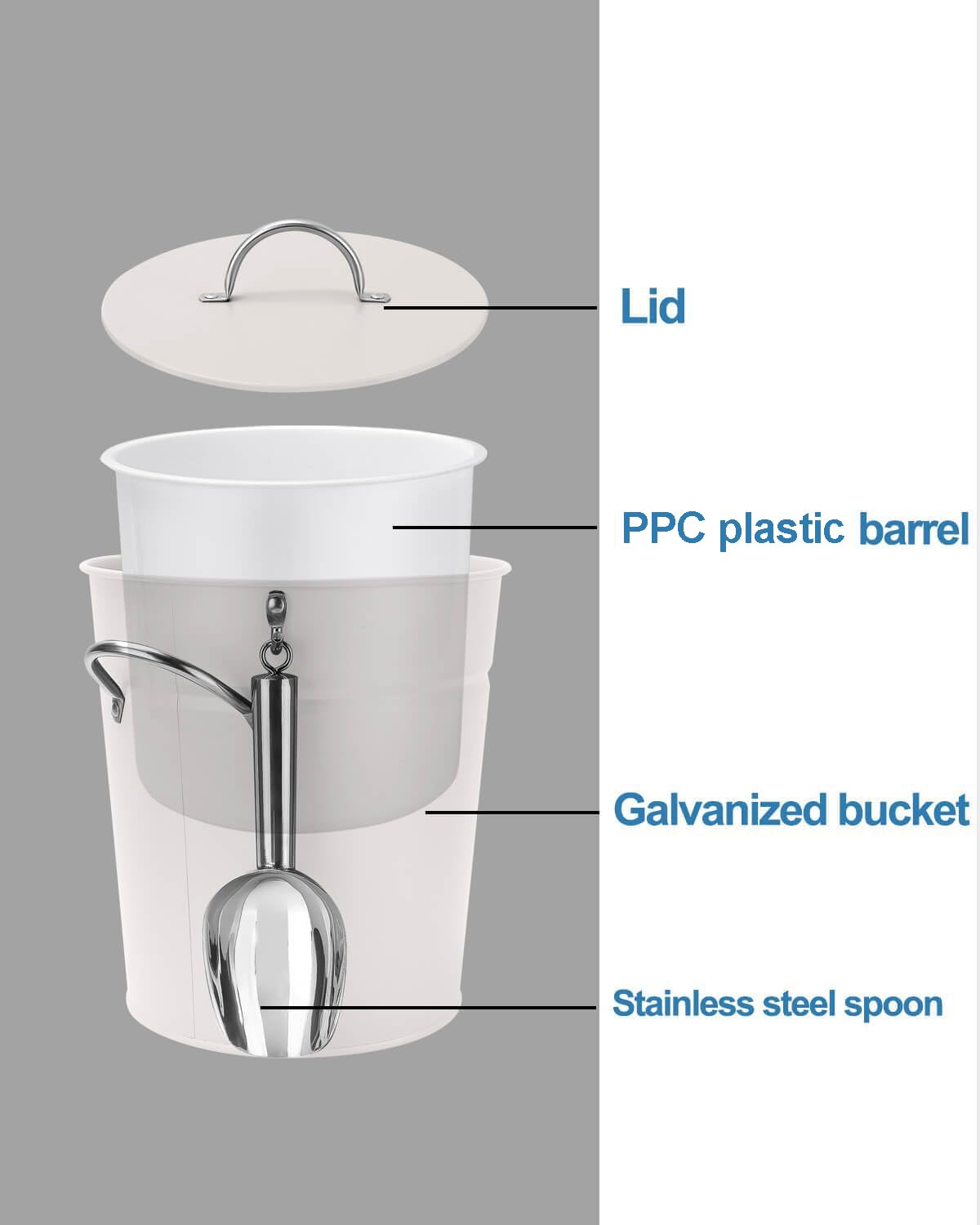 vensovo ice bucket with scoop for easy ice serving