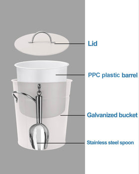 vensovo ice bucket with scoop for easy ice serving
