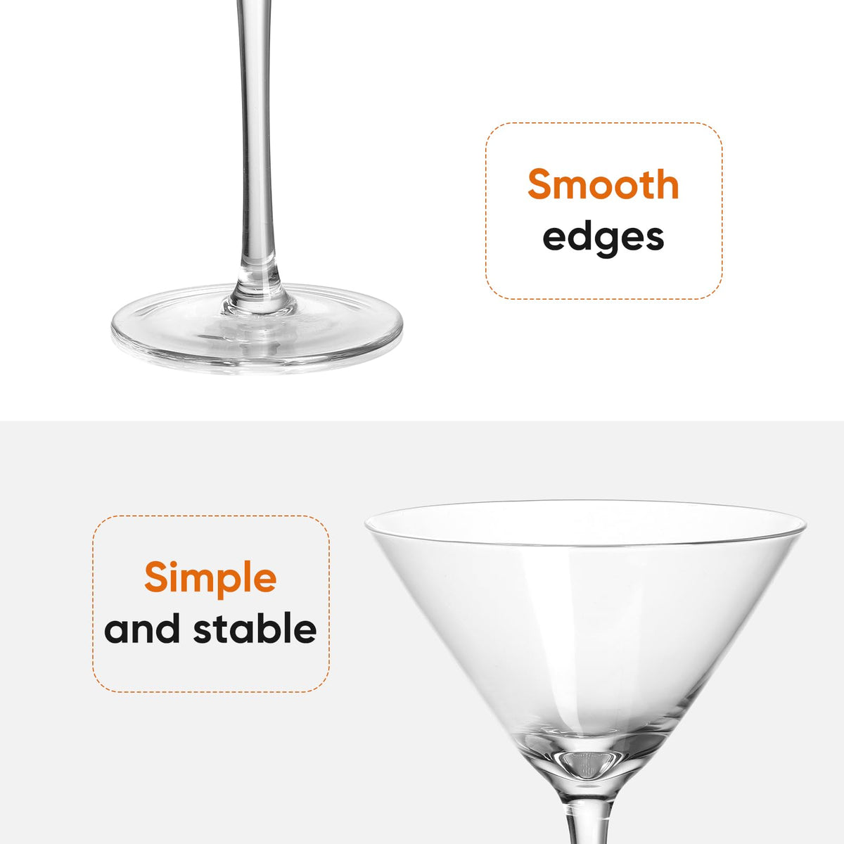 VENVENWEAVS martini glasses for aperol-spritz provide elegant table presence and durable hand-blown beauty.