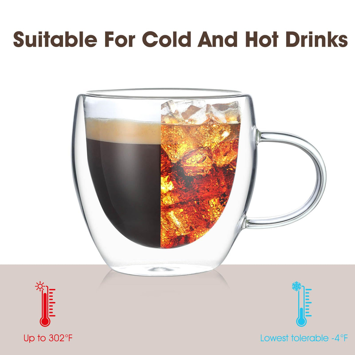 VENVENWEAVS 5 oz capacity suits espresso, cappuccino, or small latte portions