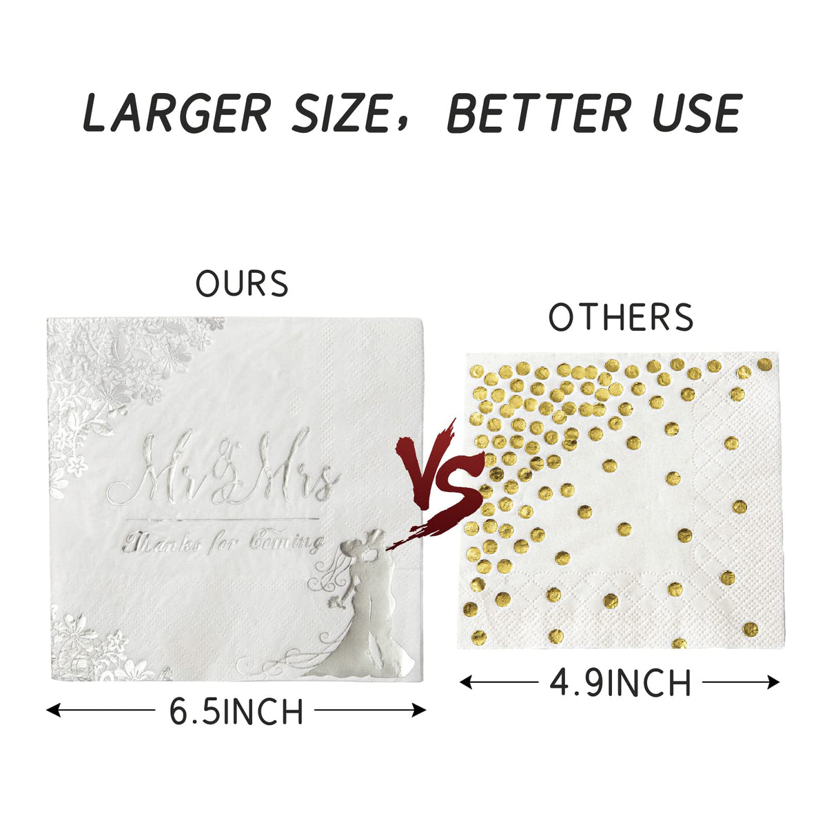 VENY TAYA thick soft paper napkins resist tearing during spill cleanup.