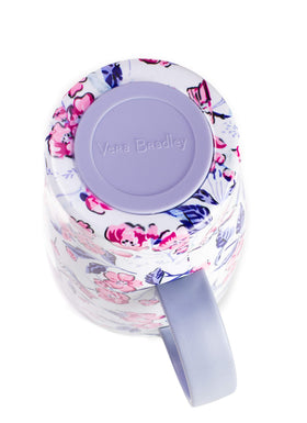 Vera Bradley eighteen-ounce mug capacity suits all-day hydration.