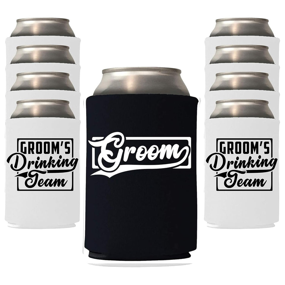Veracco groom can cooler six-pack keeps drinks cold with coordinated bachelor party visuals