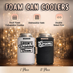 Veracco groomsmen can cooler six-pack features matching designs for stylish wedding party gifts