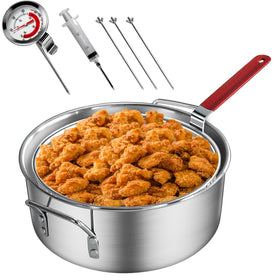 Veralune 10QT outdoor fryer pot with heat-efficient aluminum for fast outdoor frying