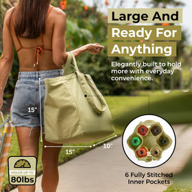 VeraMia 3pc jumbo set shows dual handles for versatile carrying.