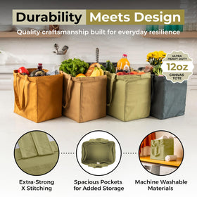 VeraMia six-pocket bottle design secures bottles during shopping.