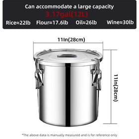 Verdeho airtight ring and three clips protect freshness of grains and beans.