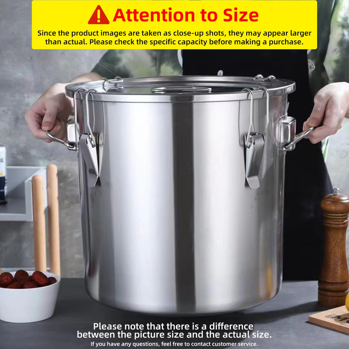 Verdeho wide-mouth canister eases scooping flour and rice with less mess.
