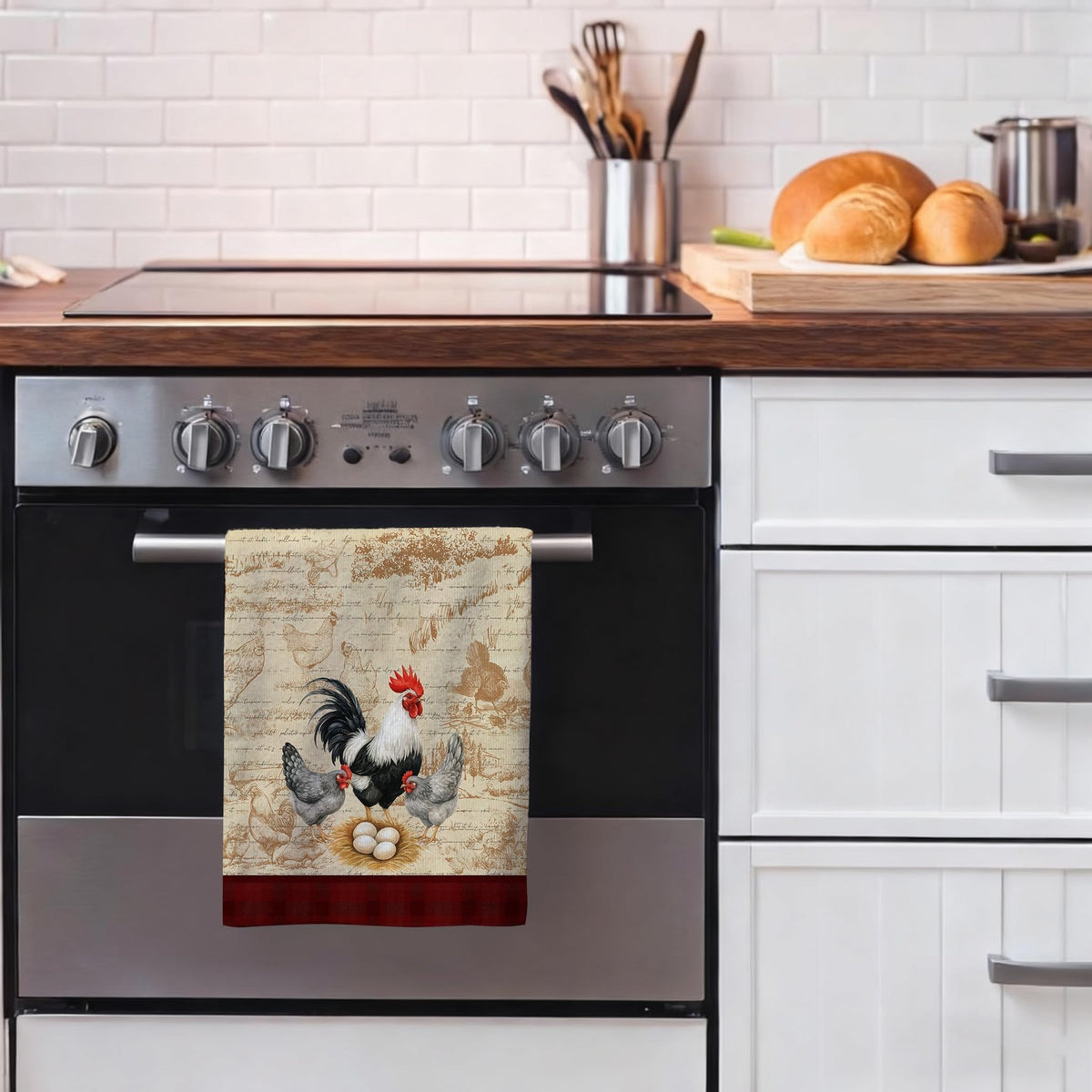 Verdiqor kitchen dish towels 16x24 inches for versatile drying and display.