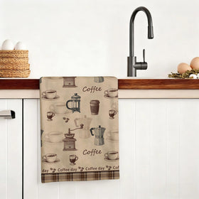 Verdiqor Vintage Coffee Towels soft yet sturdy for daily kitchen tasks.