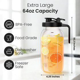 Airtight seal keeps cold brew and tea fresh in Veri Beond pitcher.