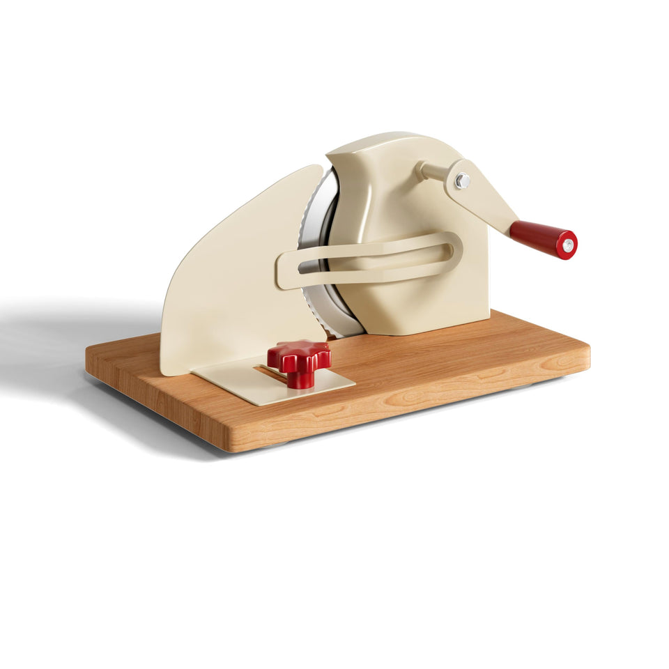 VerinsCeral adjustable bread slicer with scale lines for precise thickness control in home baking