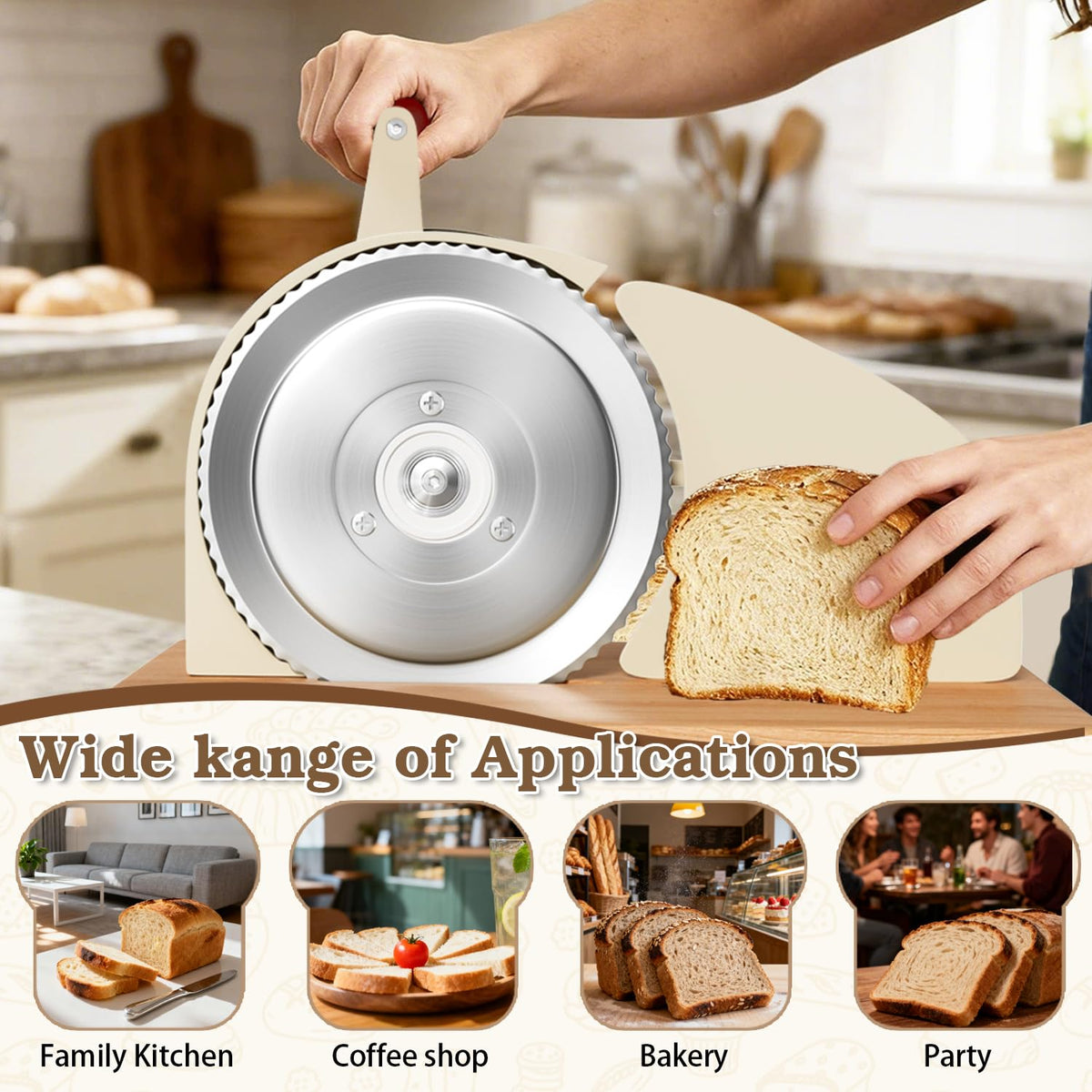 VerinsCeral stainless steel blade closeup for clean, even bread cuts