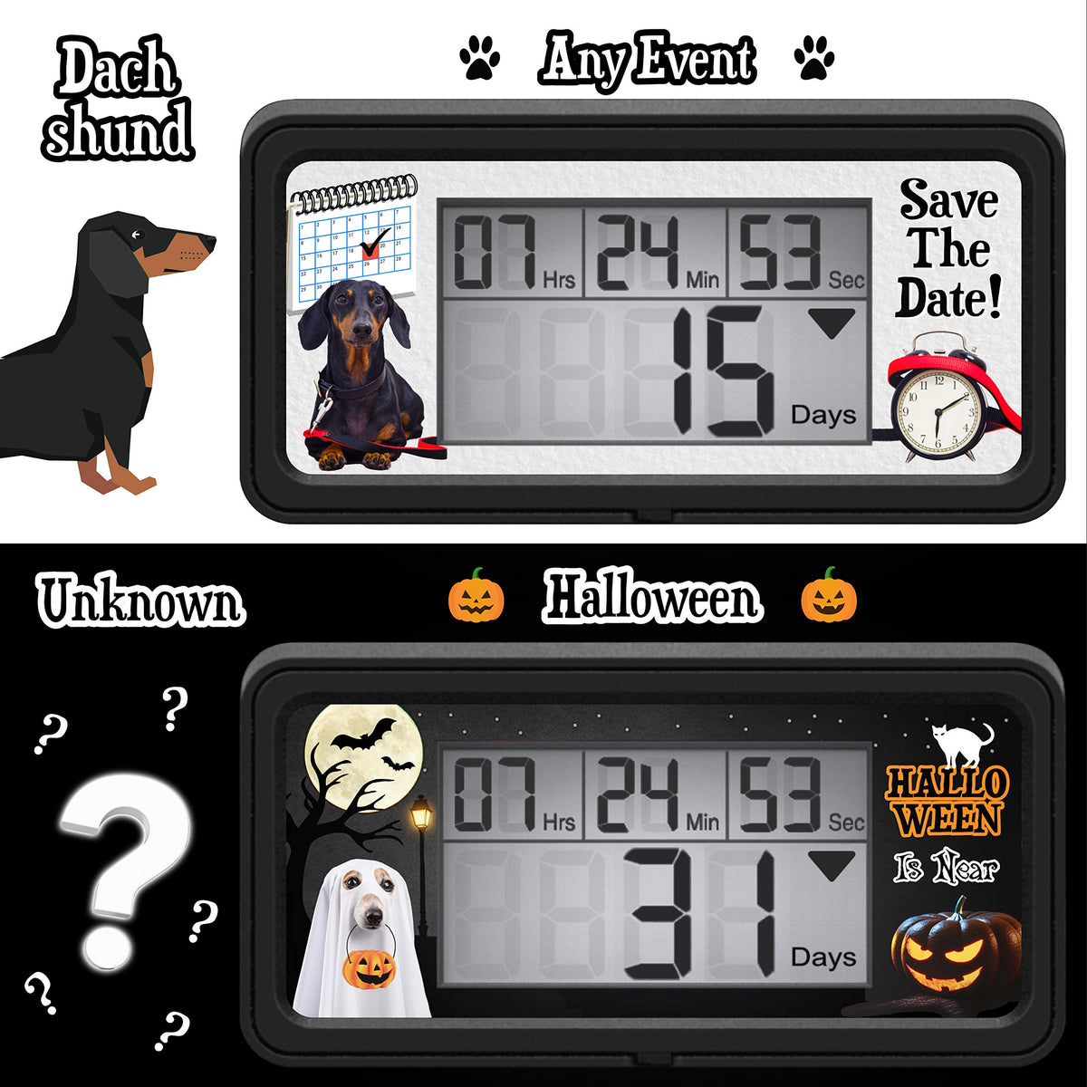 Veriss countdown alarm signals upcoming moments on schedule