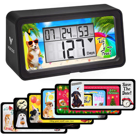 Veriss digital countdown clock front view for life event reminders