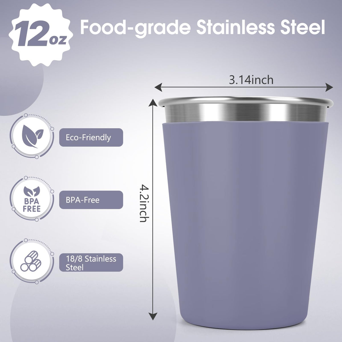 Vermida unbreakable stainless steel cups withstand drops while keeping drinks safe.
