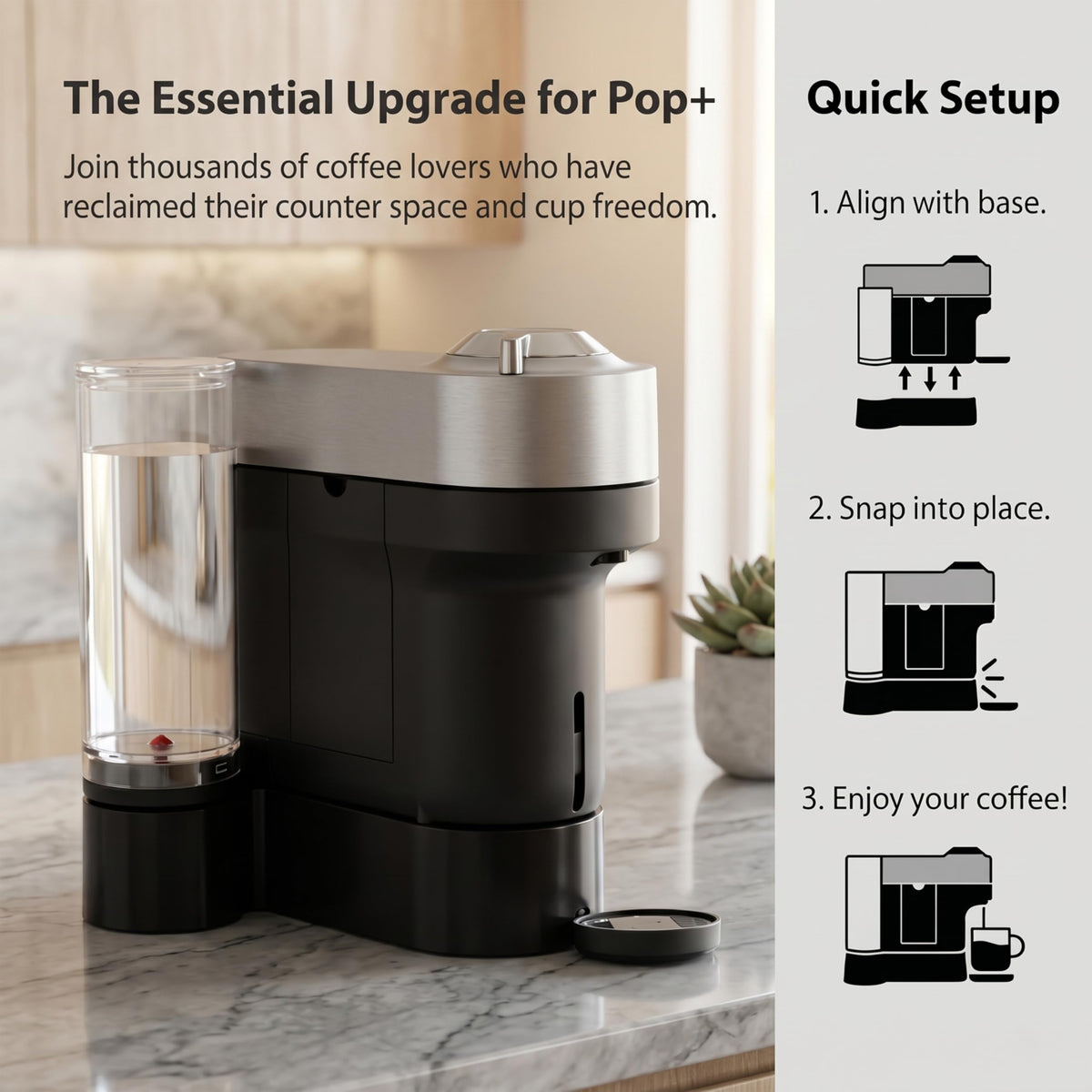 Vernargoo riser stand features a non-slip base for stable brewing.