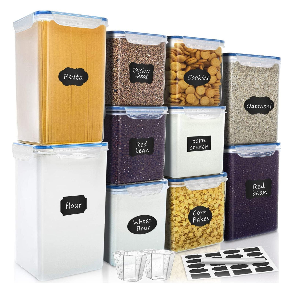VERONES 10-pack full set on shelf showing organized pantry and easy access