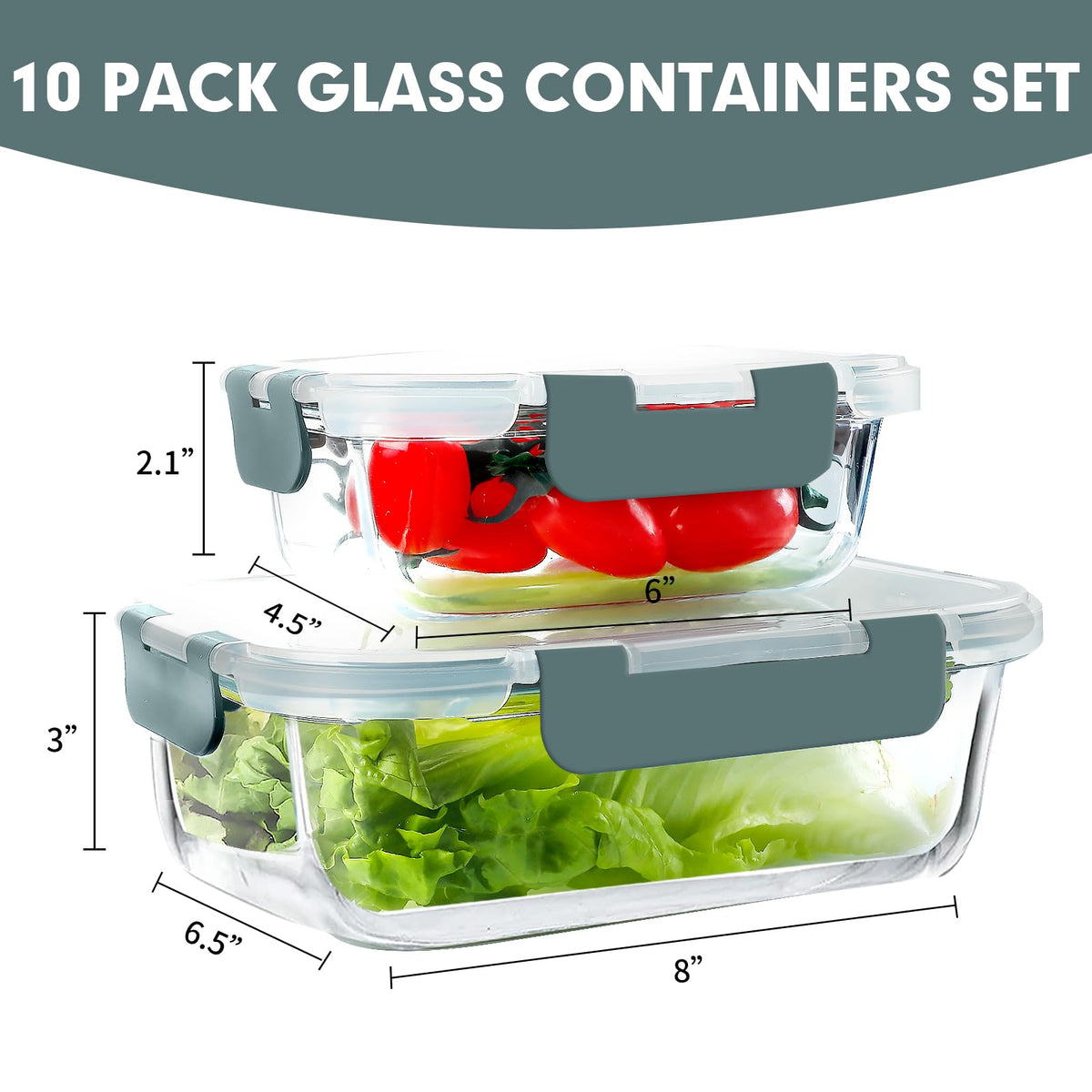 VERONES 34oz container with locking lid for spill-free lunches.